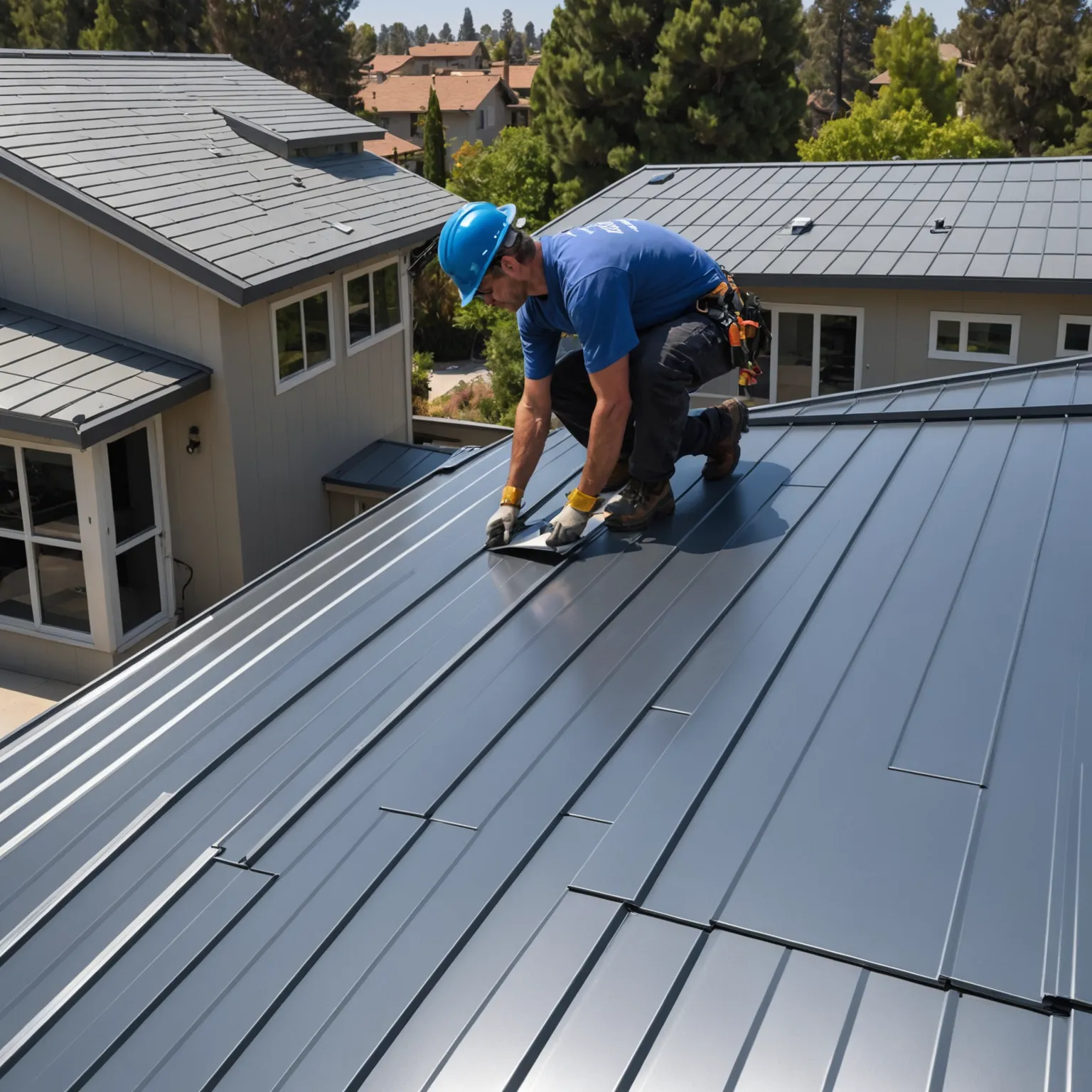 metal roofing Los Angeles standing seam installation