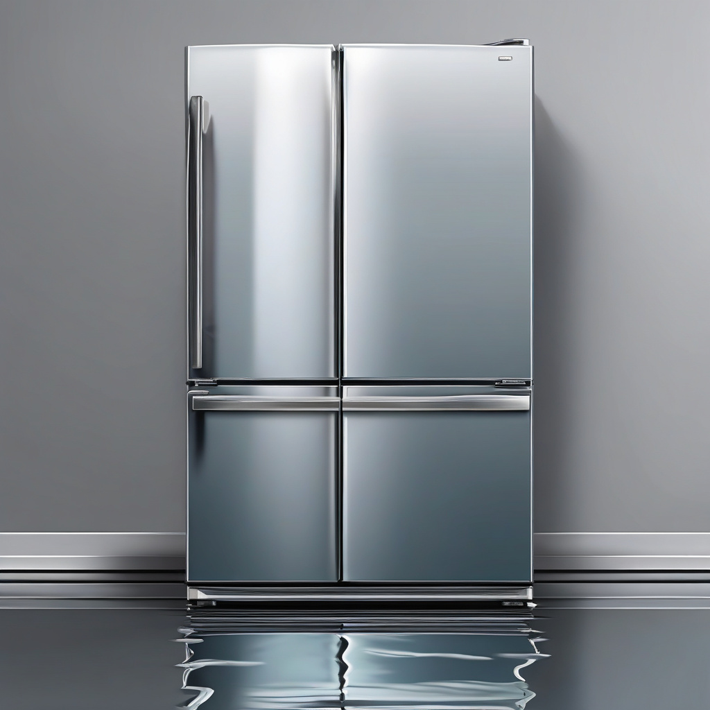 Вода під холодильником у квартирі Львова, конденсат на підлозі кухні