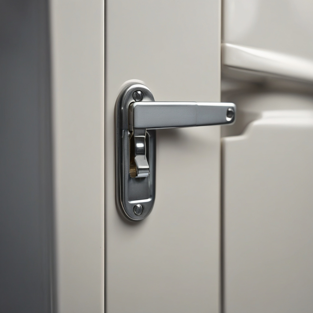 Майстер оглядає замок люка пральної машини