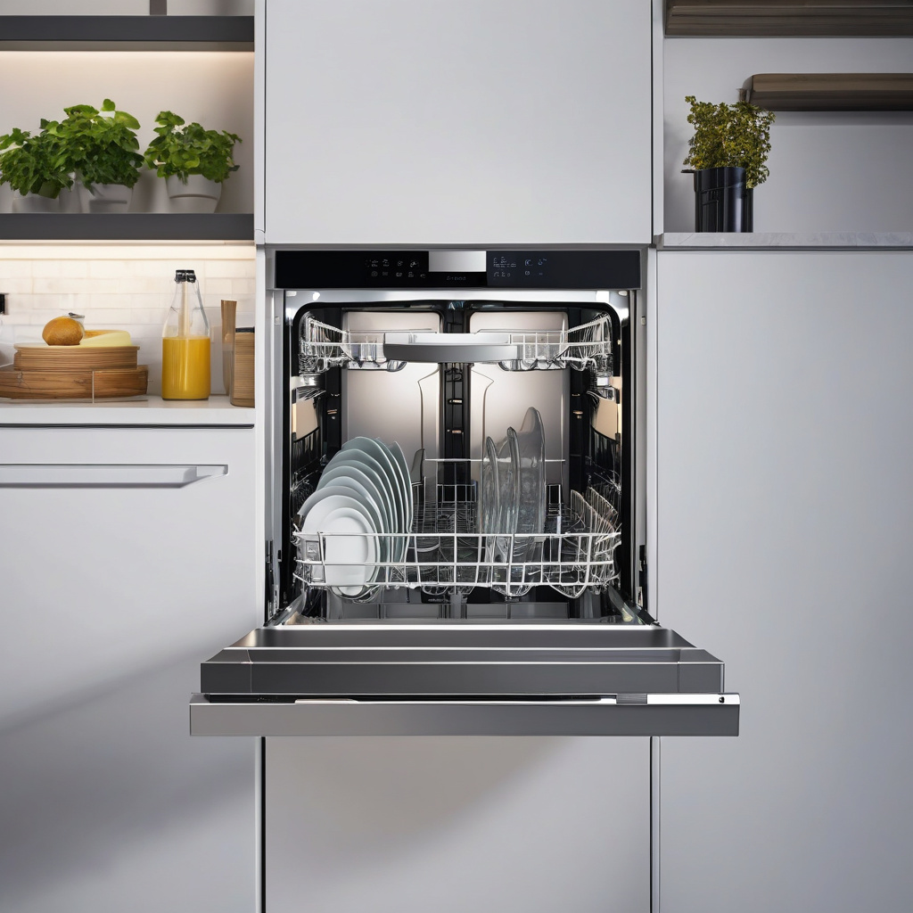 Власник посудомийки перевіряє фільтр машини