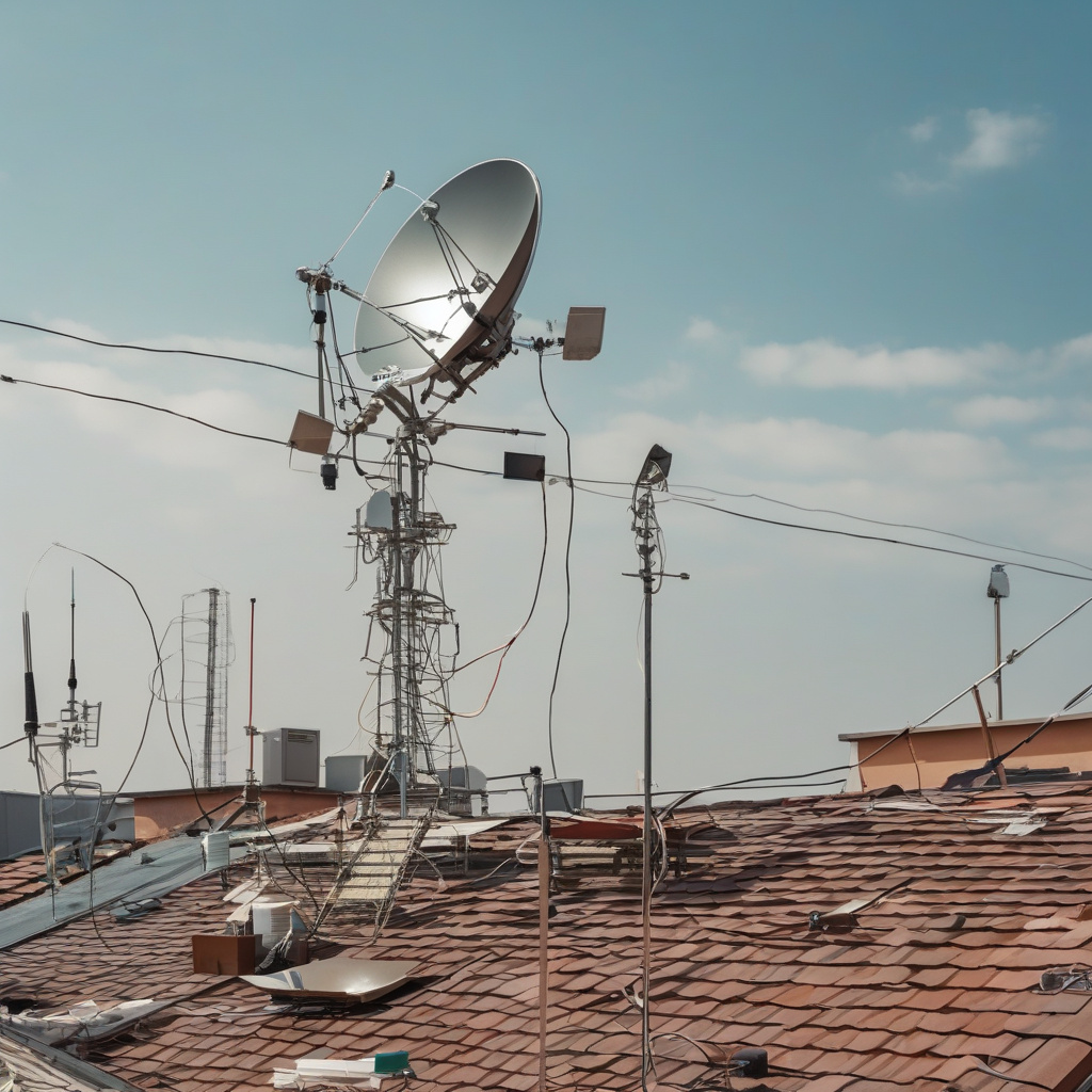 Ремонт антени Чернівці – майстер працює з ефірним обладнанням