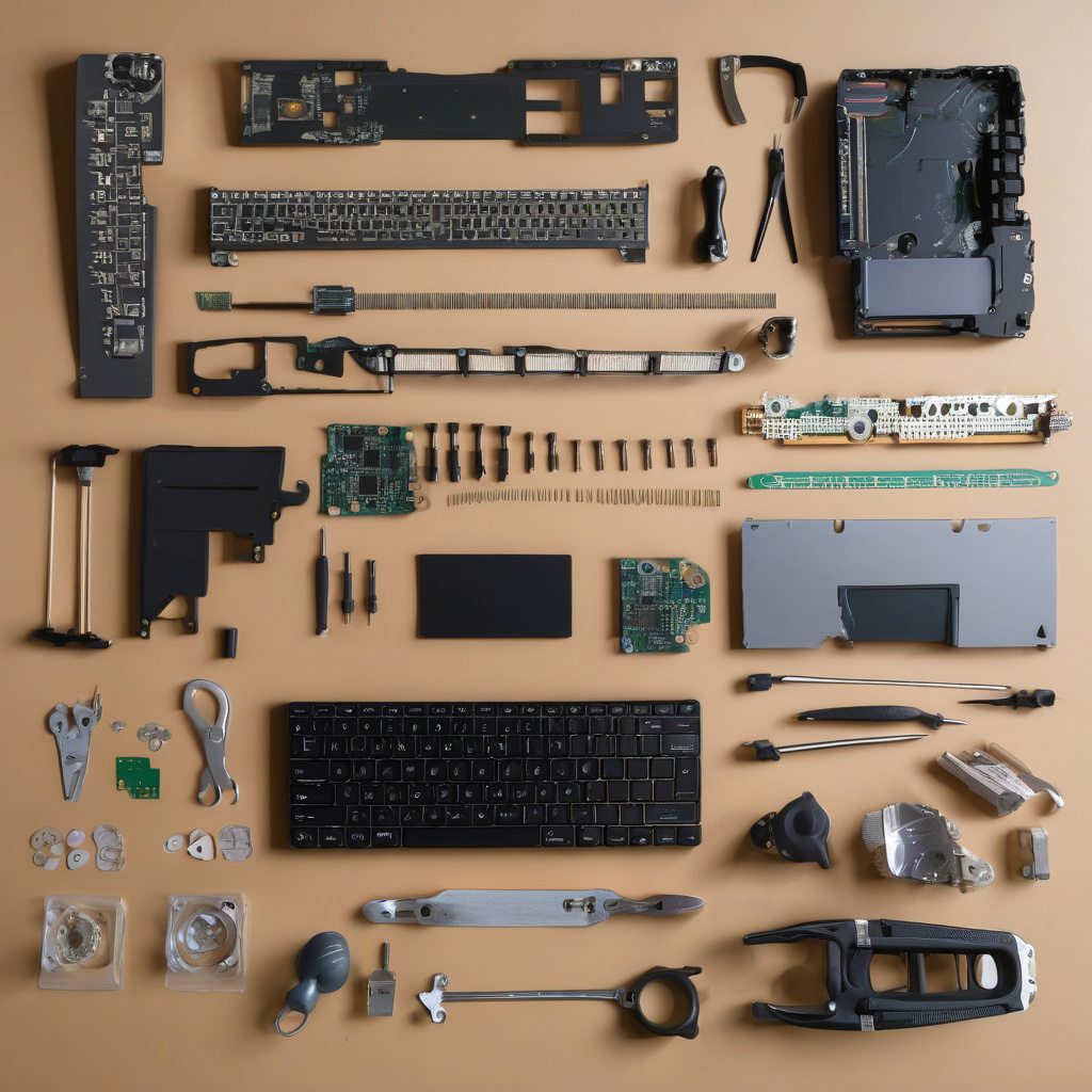 Механічна та мембранна клавіатура у розібраному вигляді