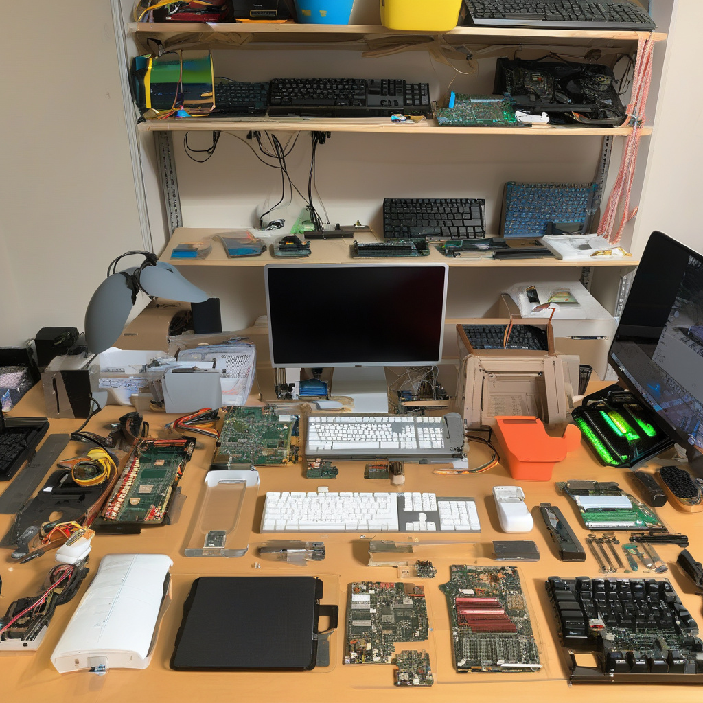 Фахівець Чернівців ремонтує клавіатуру, поруч техніка та інструменти