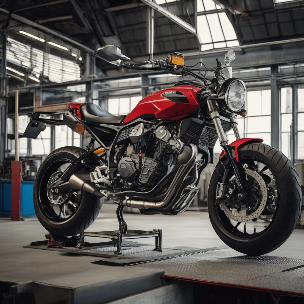 Ремонт скутерів і чоперів у Чернівцях: атмосферна майстерня, мотоцикл на підйомнику, інструменти