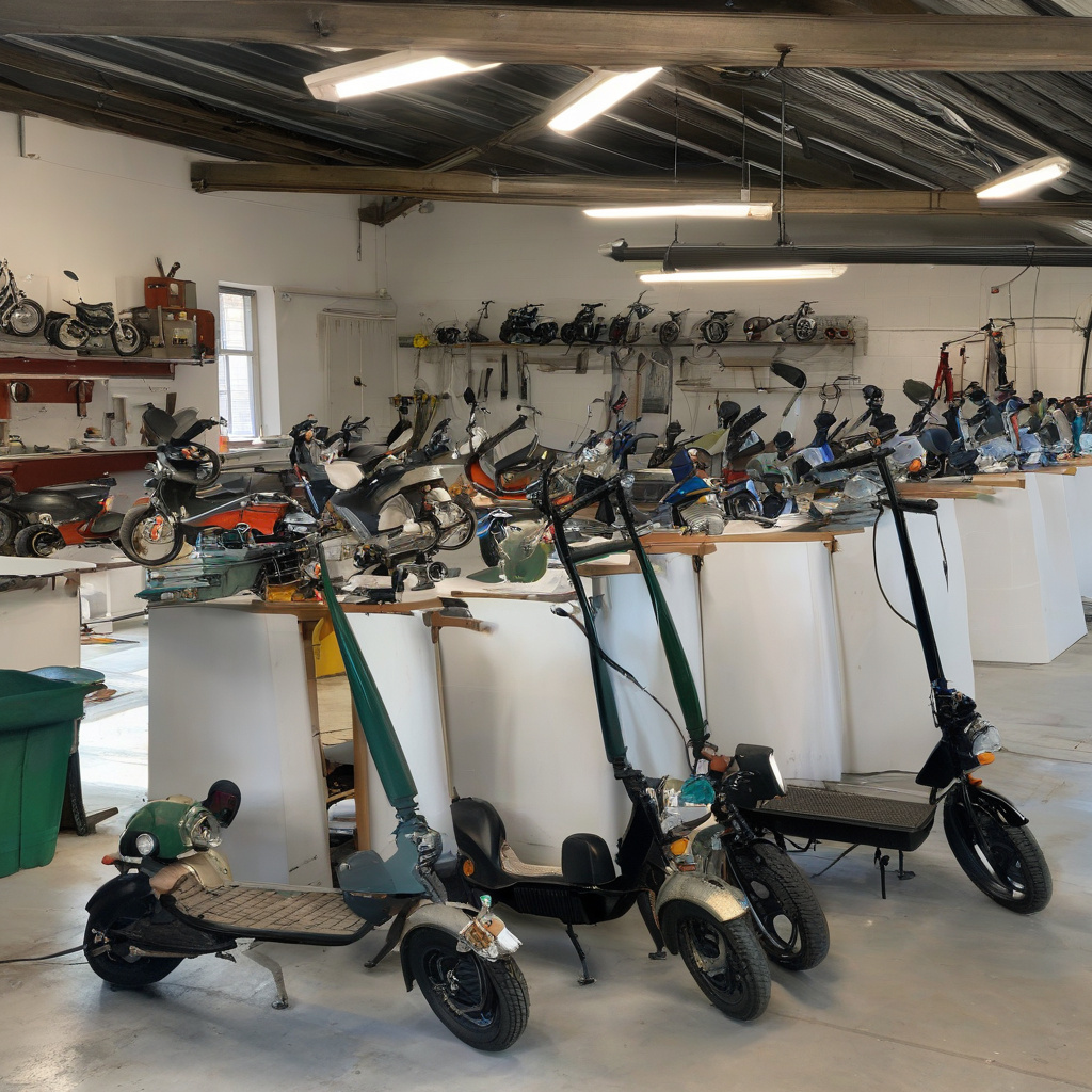 Технічна перевірка скутера у чернівецькому сервісі – майстер контролює роботу двигуна