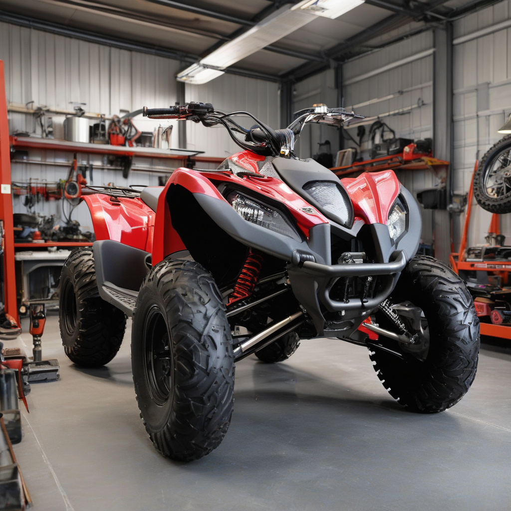 Квадроцикл у сервісному центрі Чернівців проходить діагностику ходової частини