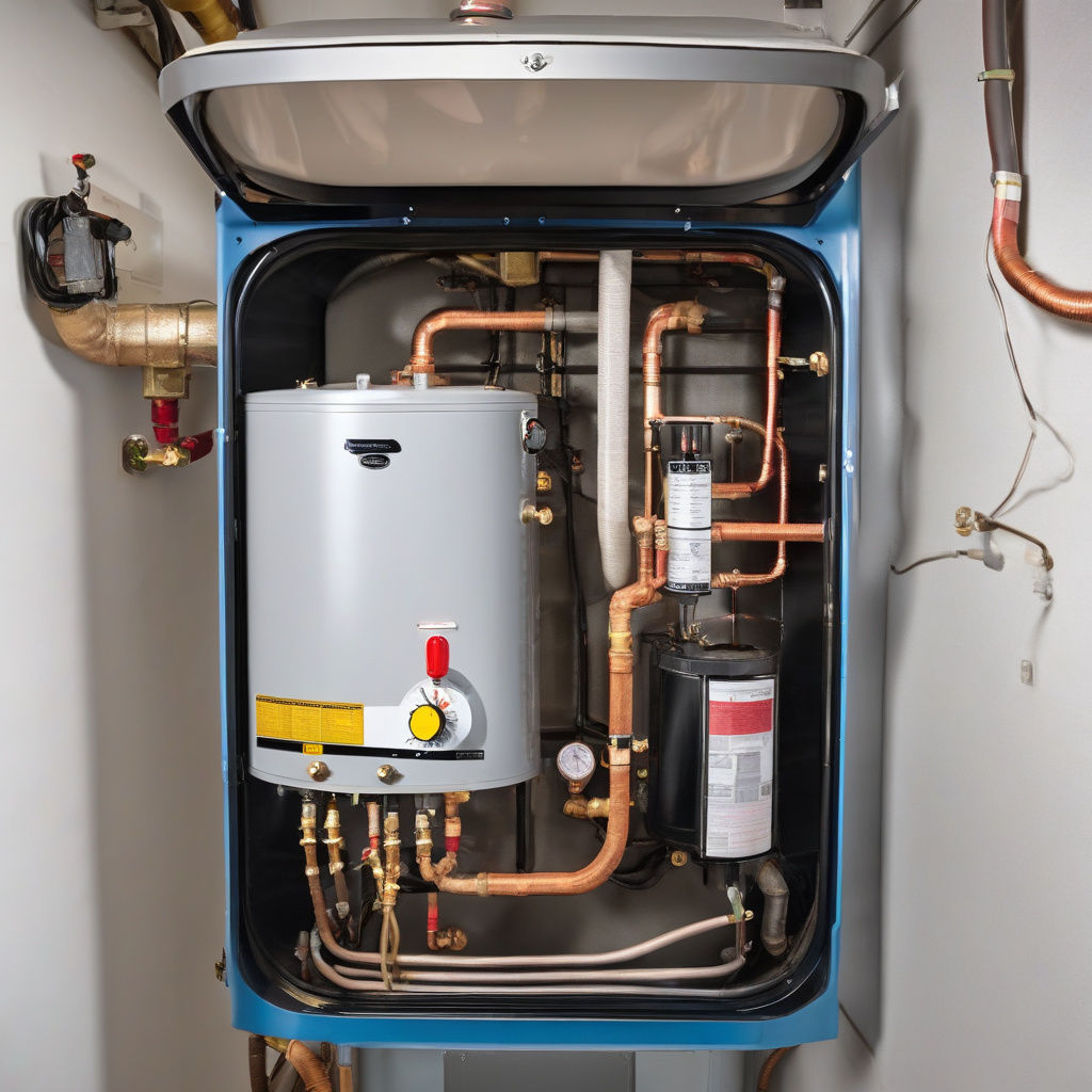 Майстер ремонтує бойлер у Чернівцях, проводиться очищення бака