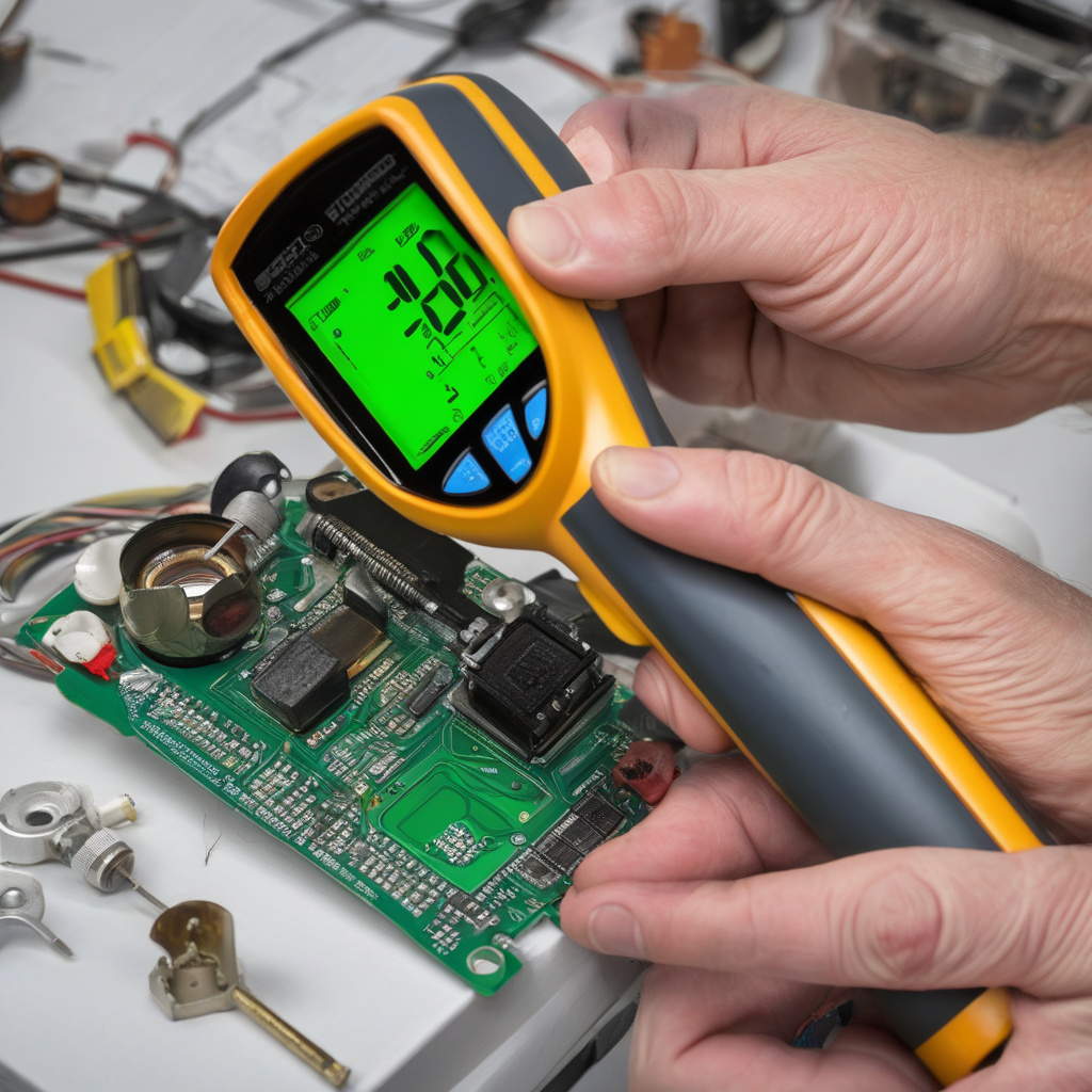 ремонт тепловізорів і пірометрів у майстерні Львова, майстер у роботі, професійна діагностика сенсорів