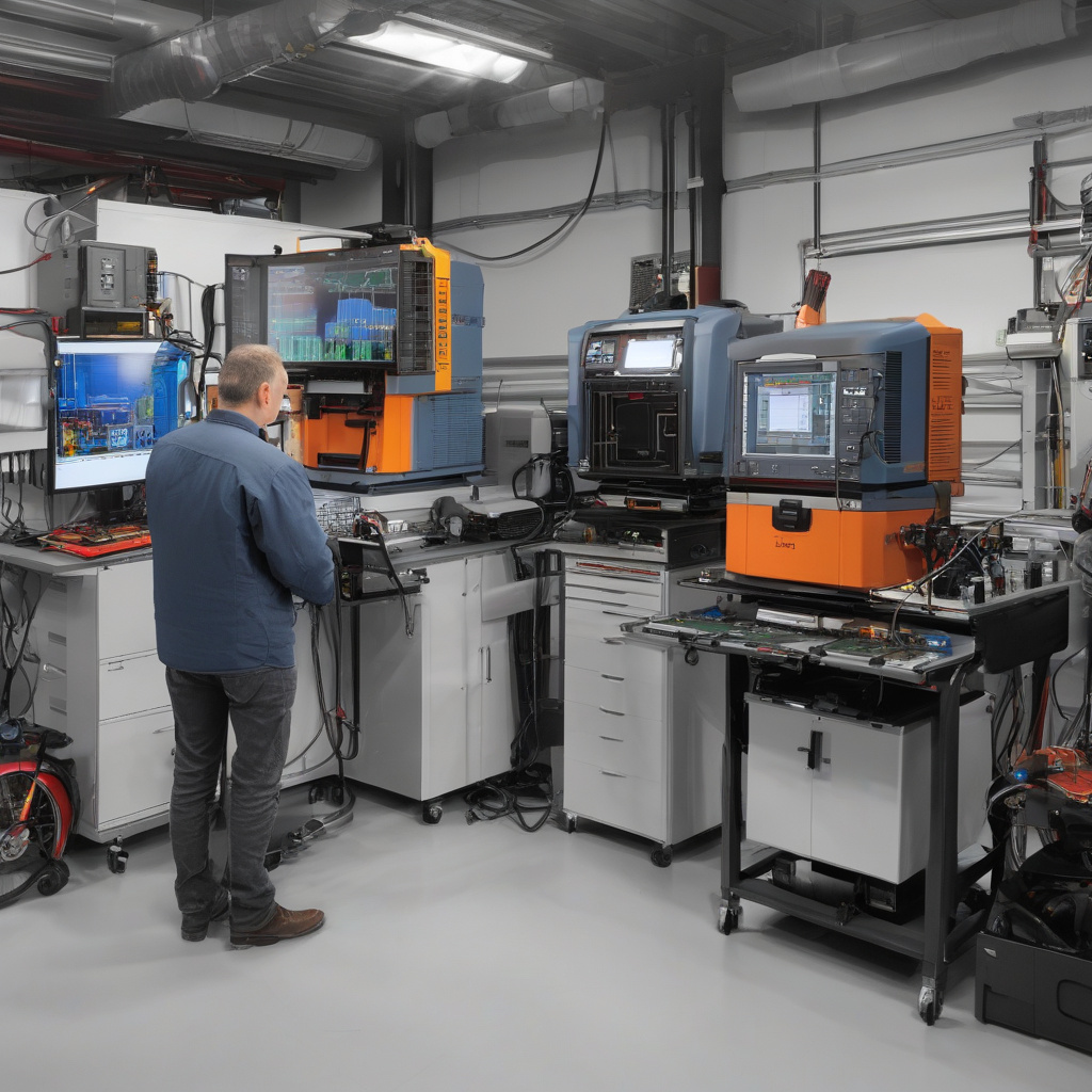 ювелірна налаштування оптики тепловізора у Львові в лабораторії, фахівець за роботою