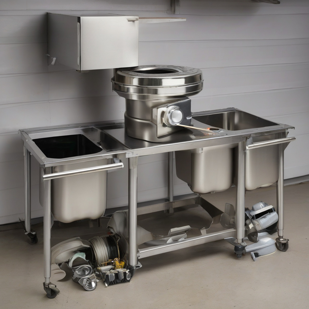 Ремонт подрібнювачів харчових відходів у львівській майстерні, демонтаж ножового блоку