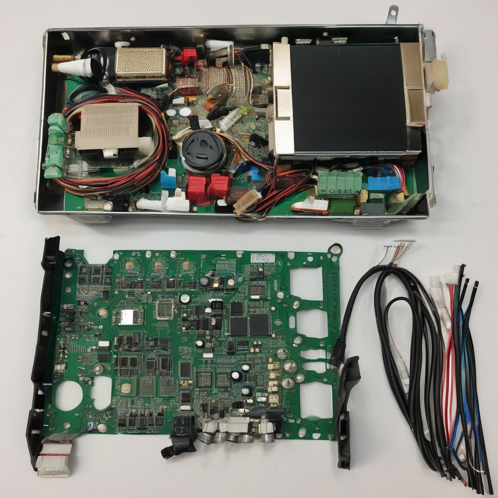 Фахівець ремонтує автомагнітолу у сучасній львівській майстерні