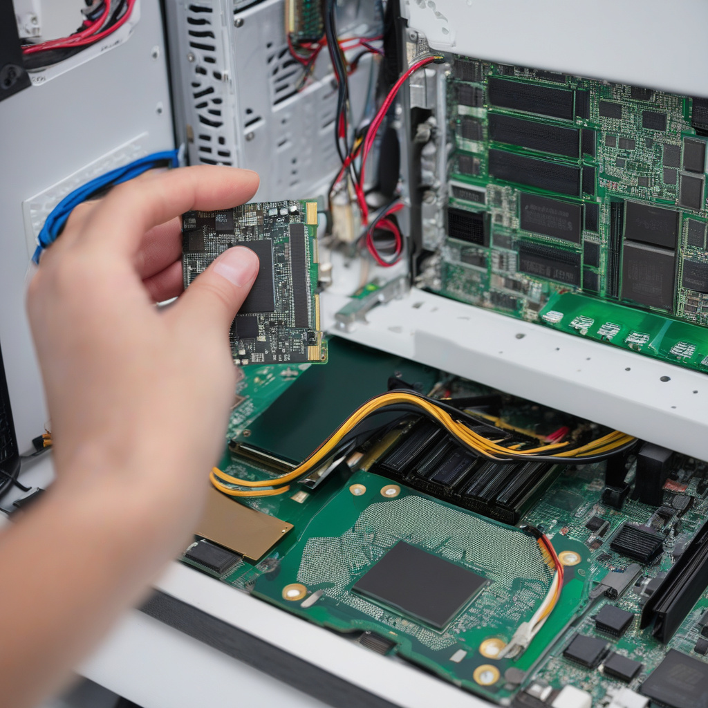 Технік проводить тестування SSD після ремонту