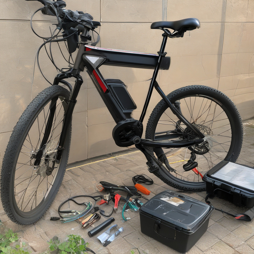 Ремонт електровелосипедів у Львові, обслуговування на вулицях Електровелосипед на львівській вулиці