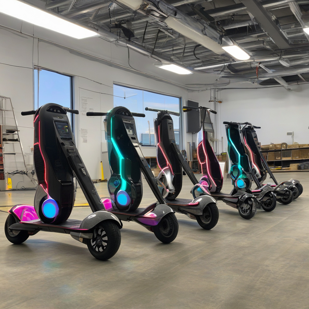 Процес калібрування плати гіроскутера у майстерні Майстер калібрує плату гіроскутера