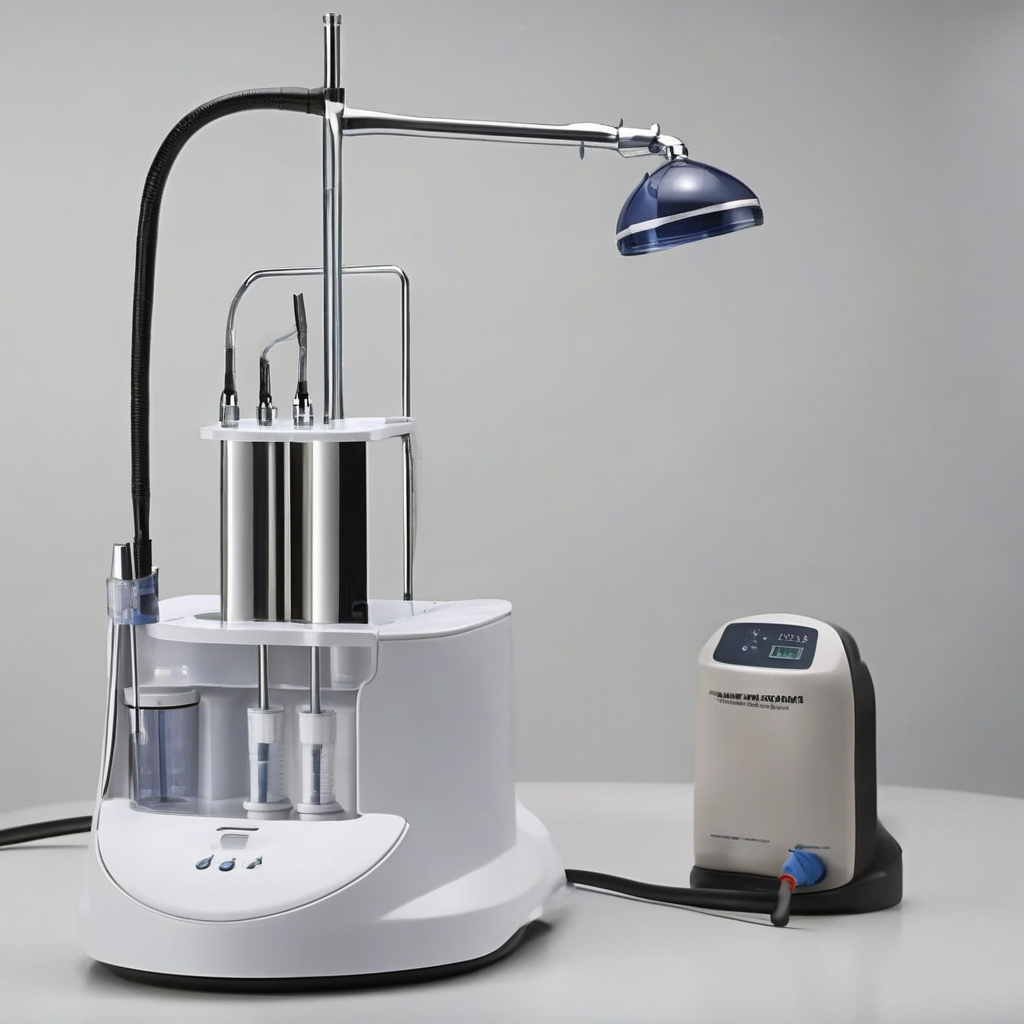 Тестування іригатора на тиск у сервісному центрі Львова Технік перевіряє іригатор на тиск