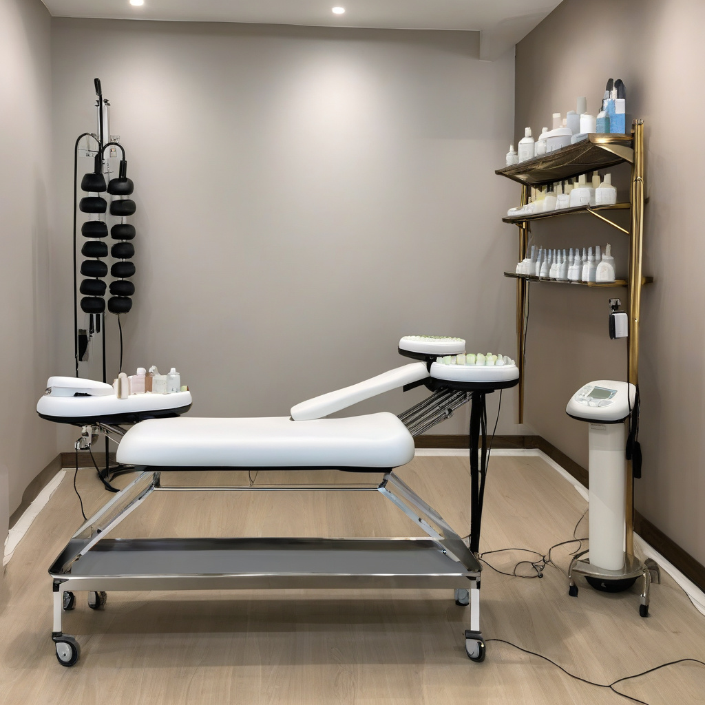 Технік ремонтує електронний масажер на робочому столі Процес ремонту масажера