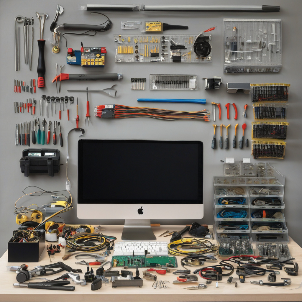 Фахівець проводить ремонт монітора Ремонт монітора в дії