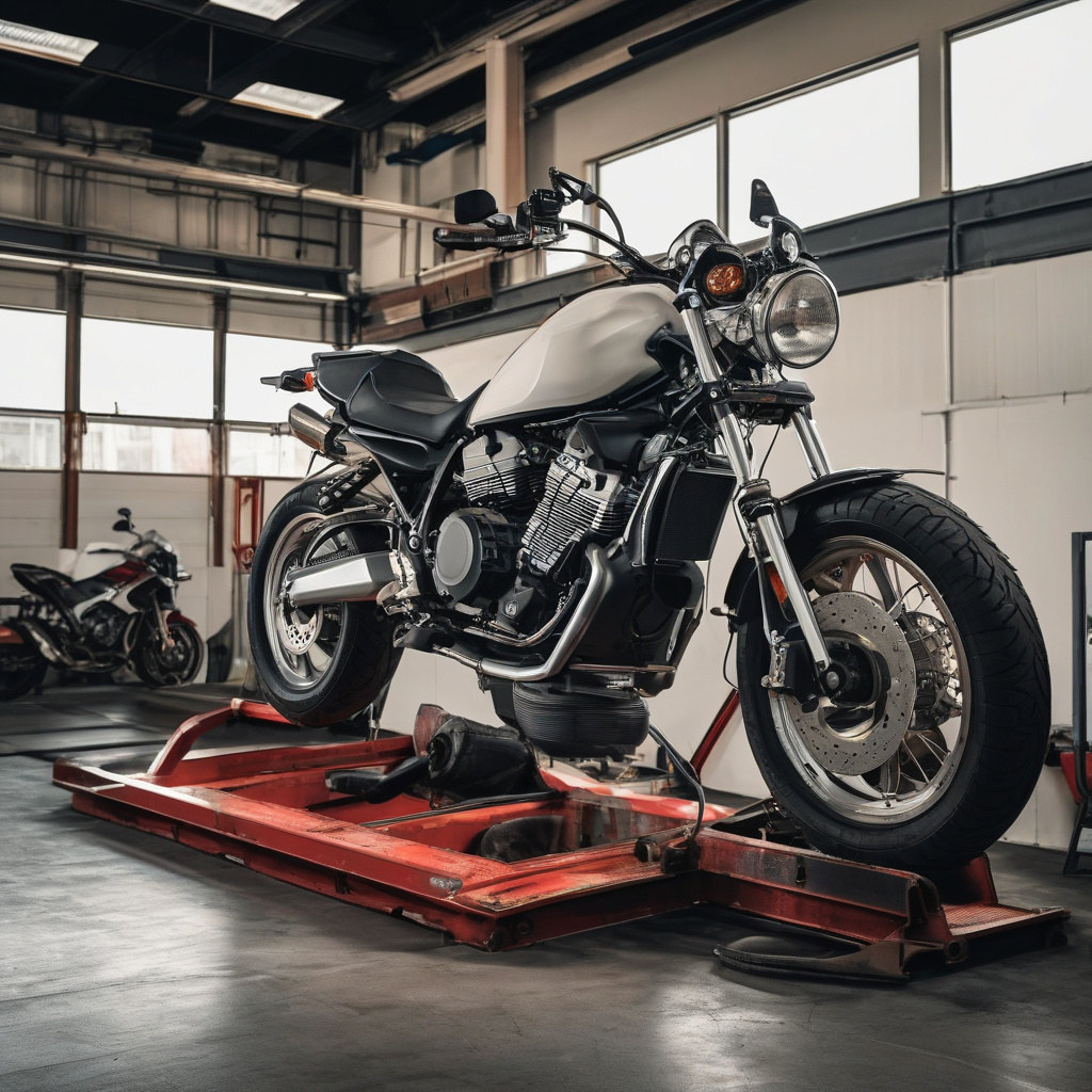 Мотоцикл на обслуговуванні в професійному автосервісі Львова Мотоцикл в автосервісі Львова