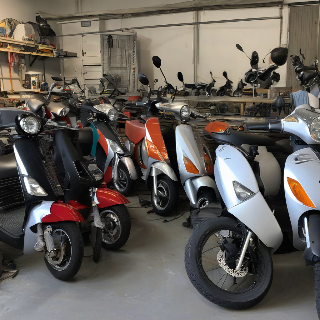 Майстер налаштовує варіатор скутера у Львові