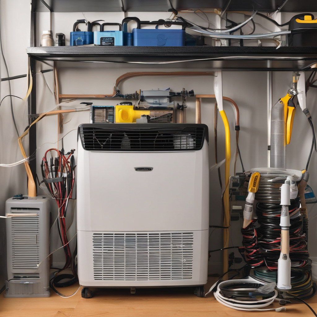 Майстер перевіряє осушувач повітря