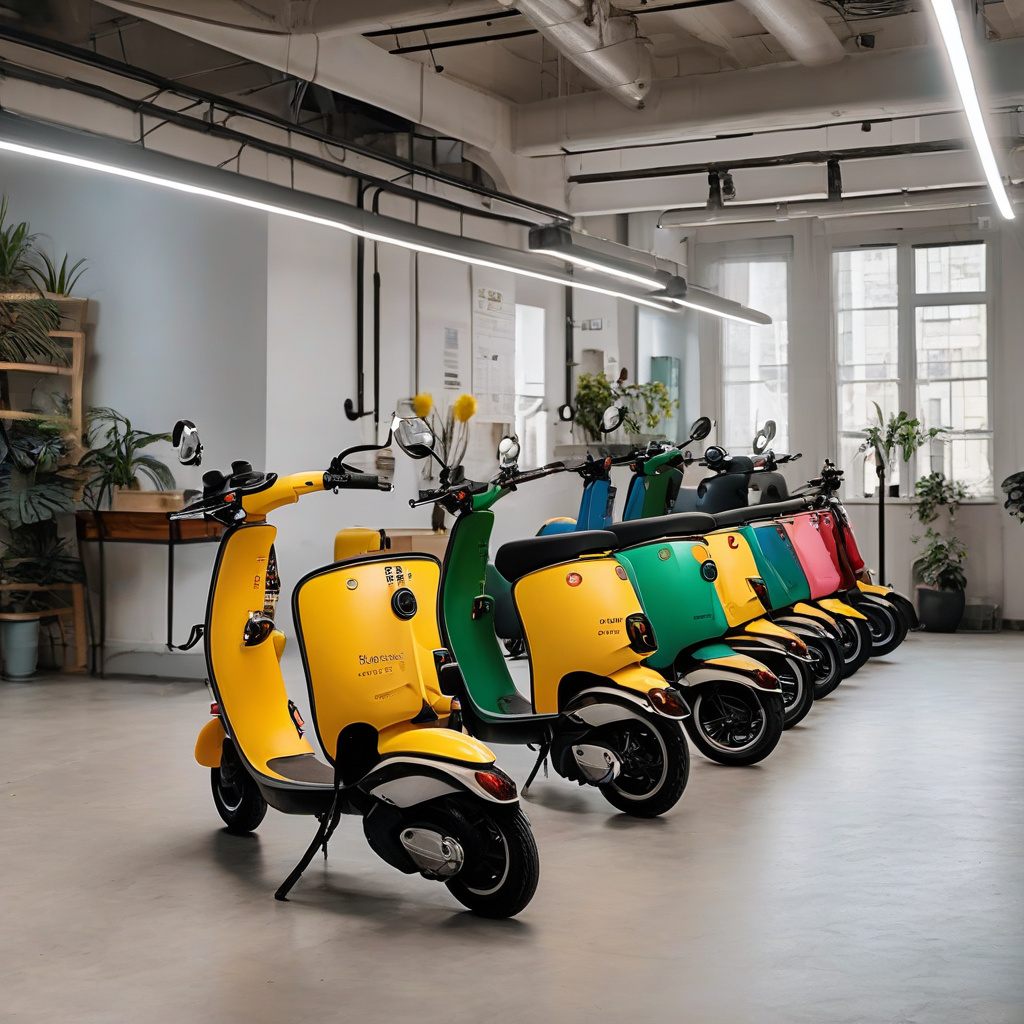 Електроскутер на стоянці у Львові після професійного обслуговування Електроскутер на стоянці після ретельного обслуговування