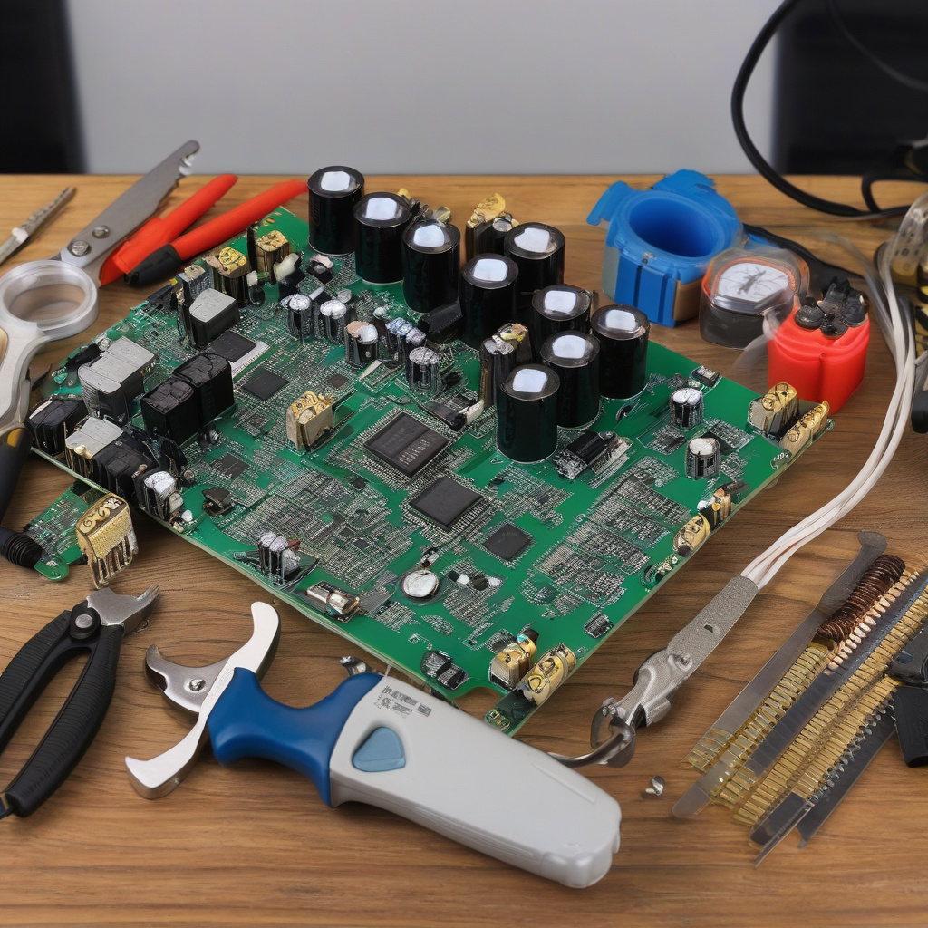 пайка елементів на платі блоку живлення