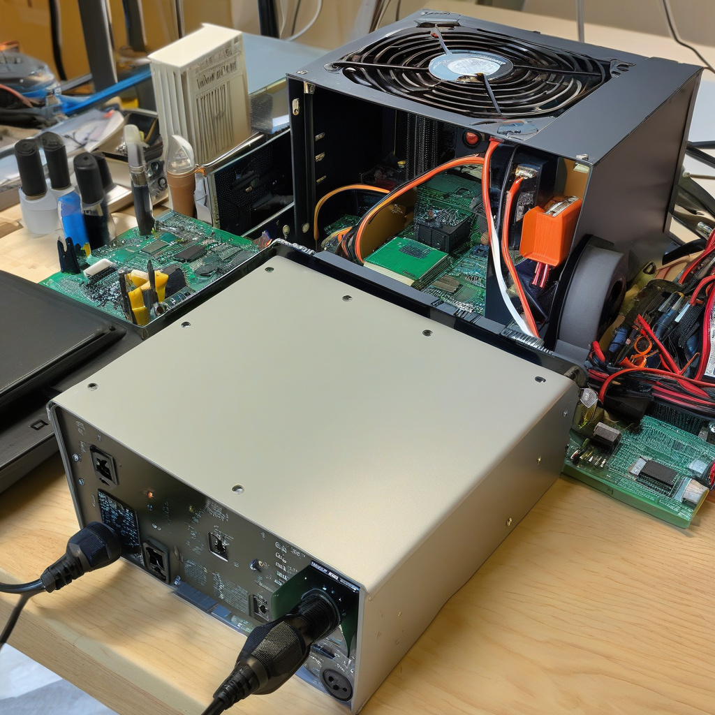 блок живлення після ремонту у робочому середовищі