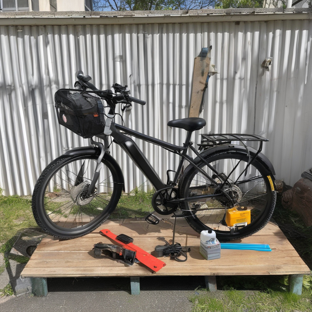 несправний електровелосипед під час руху