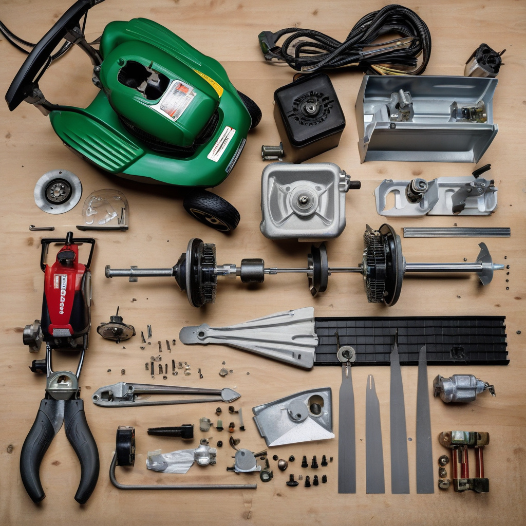 ріжучий механізм газонокосарки під час огляду