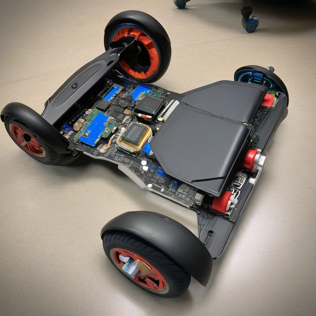 гіроскутер під час діагностики баланс-плати у сервісі