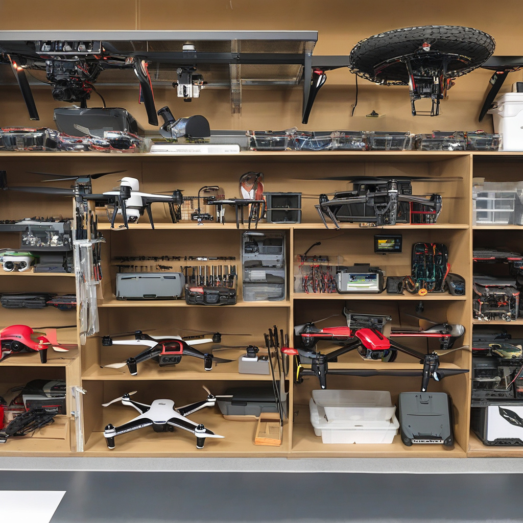 майстер перевіряє квадрокоптер після падіння