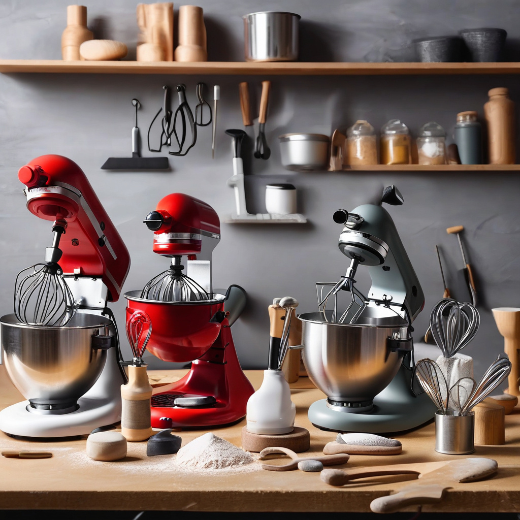 розібраний міксер з доступом до редуктора та шестерень