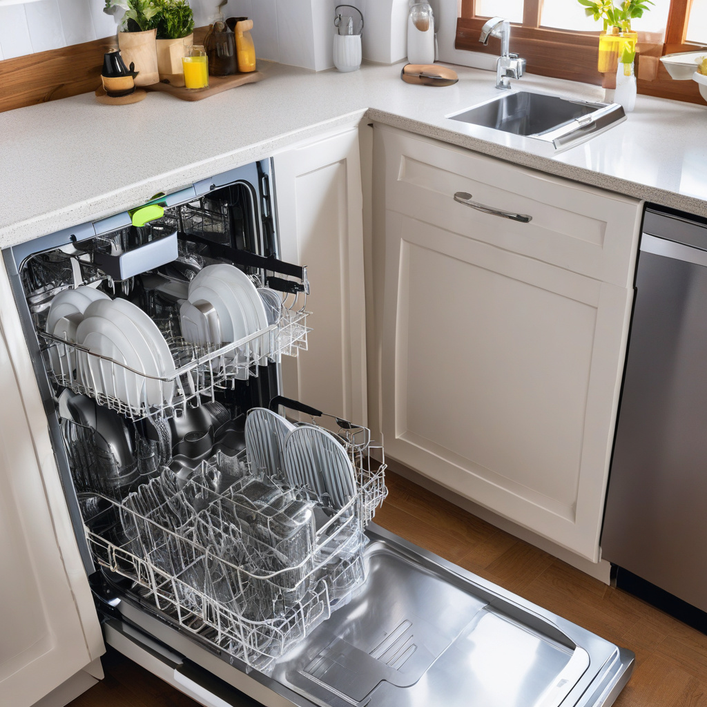 посудомийна машина з ознаками несправності на кухні