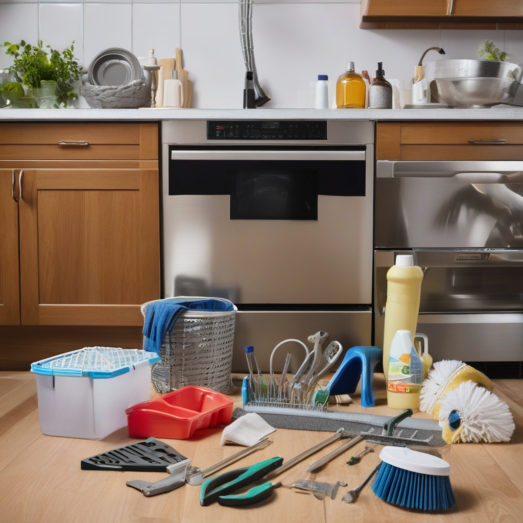 обслуговування посудомийної машини з очищенням внутрішніх вузлів