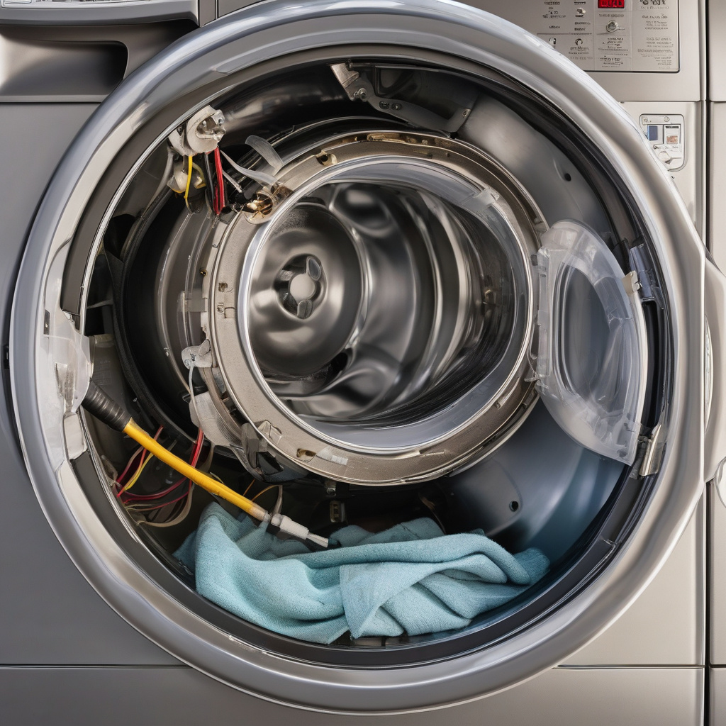 пральна машина з ознаками зносу підшипників