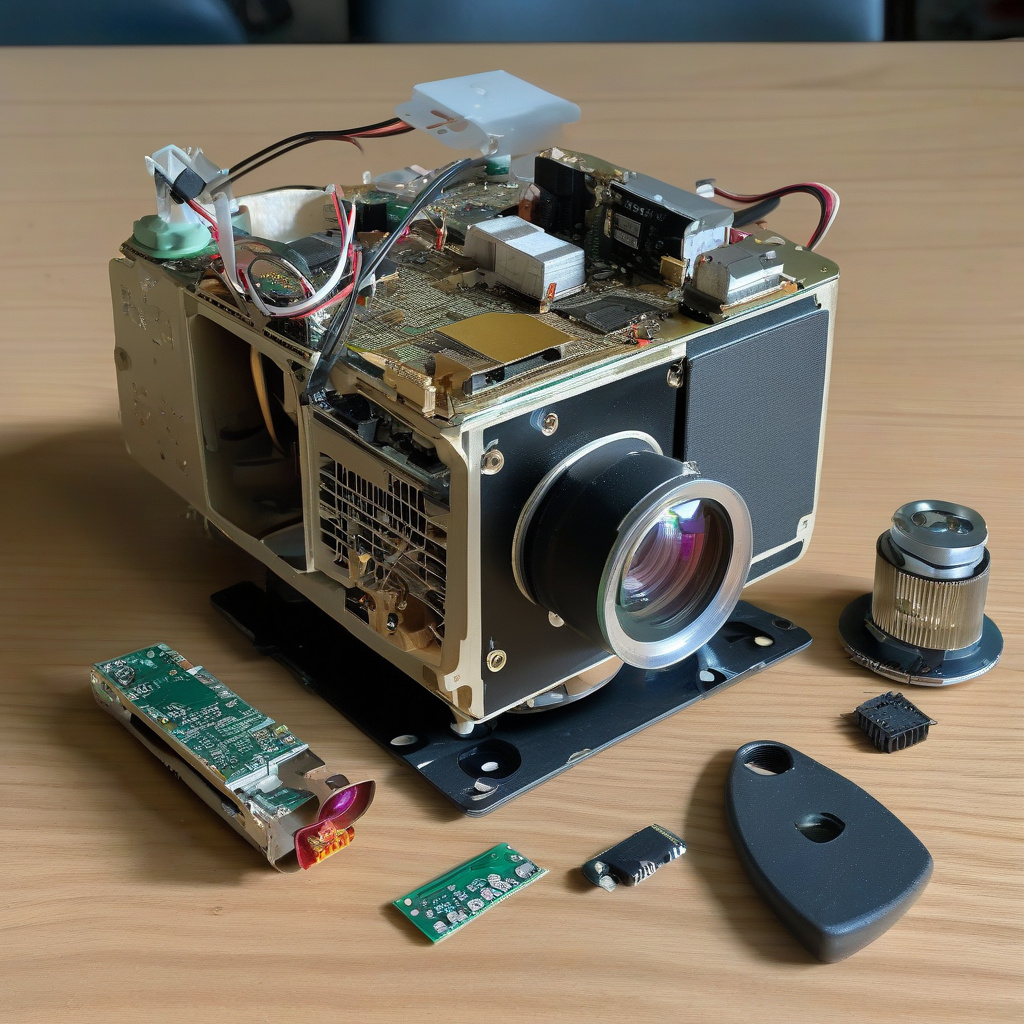 проектор з розмитим зображенням під час роботи