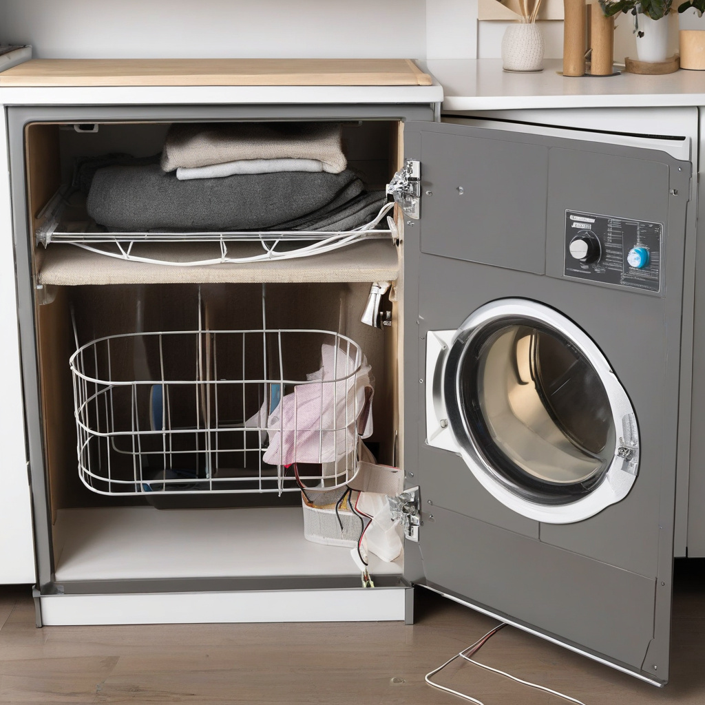 сушильна машина з ознаками несправності під час роботи