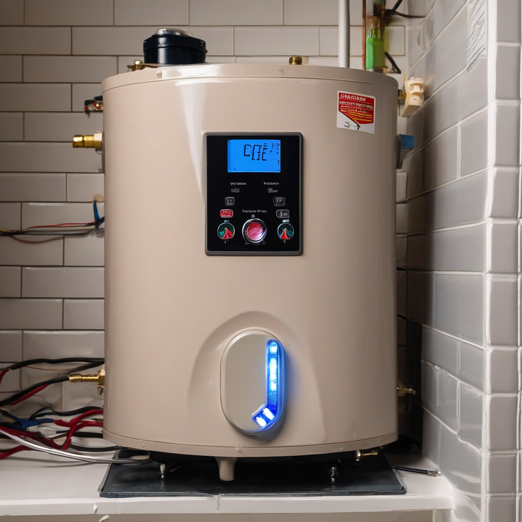 майстер перевіряє роботу бойлера після ремонту