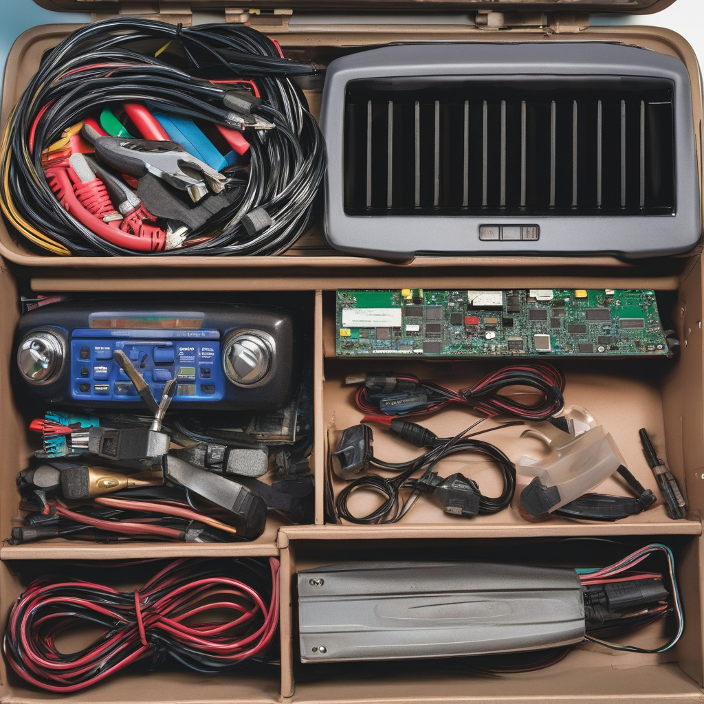 ремонт плати автомагнітоли, робота з електронікою