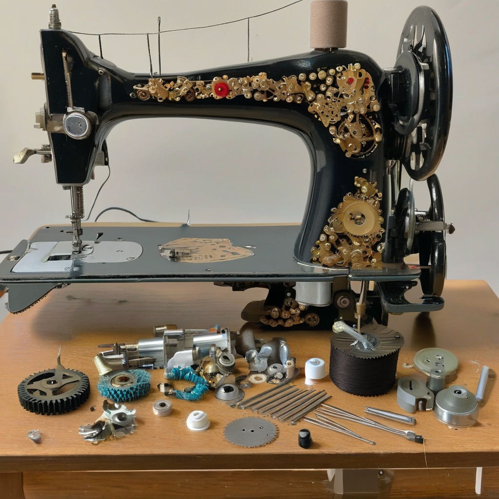 швейна машина під час регулювання натягу нитки