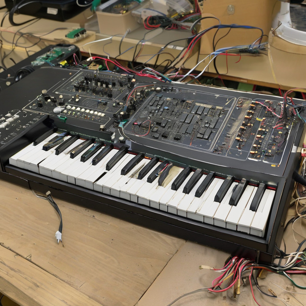 запалі клавіші синтезатора під час гри