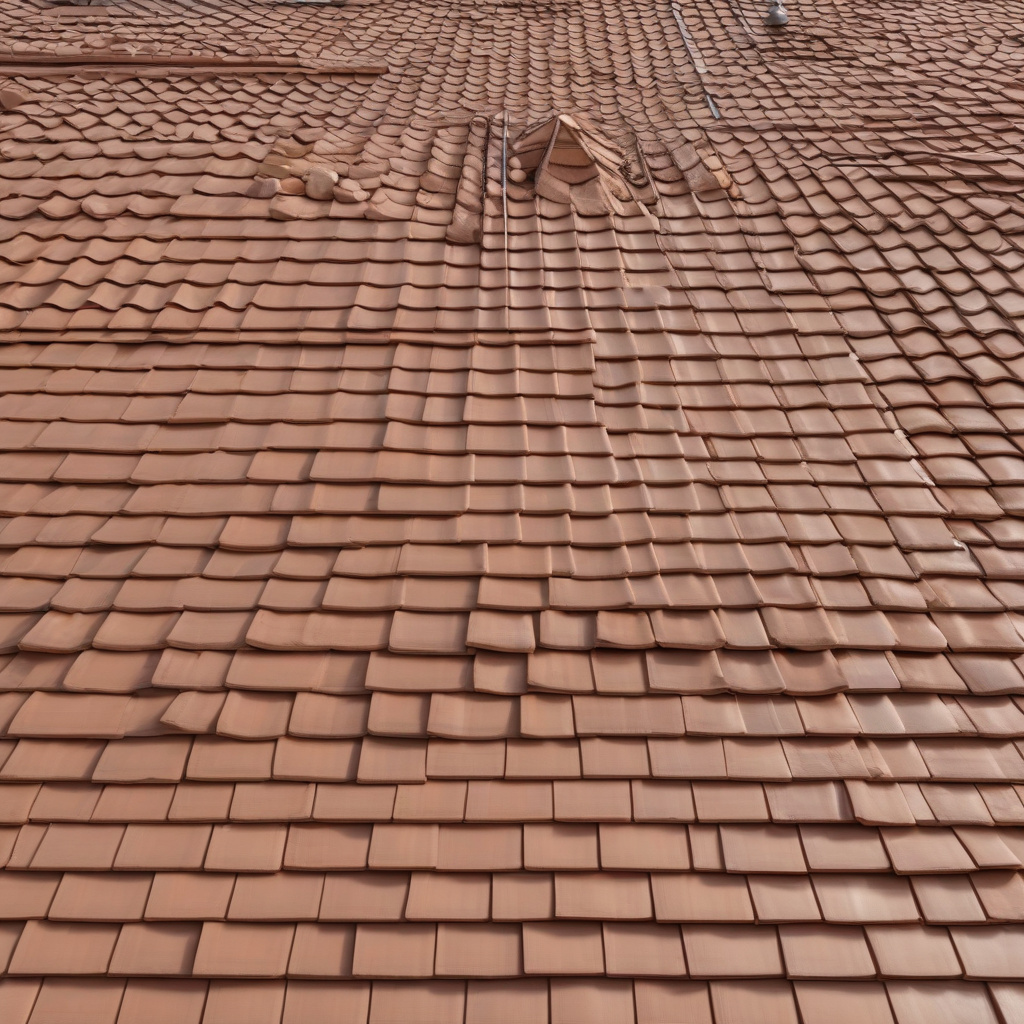 Natural clay tiles on a rooftop Natural clay tiles on a rooftop