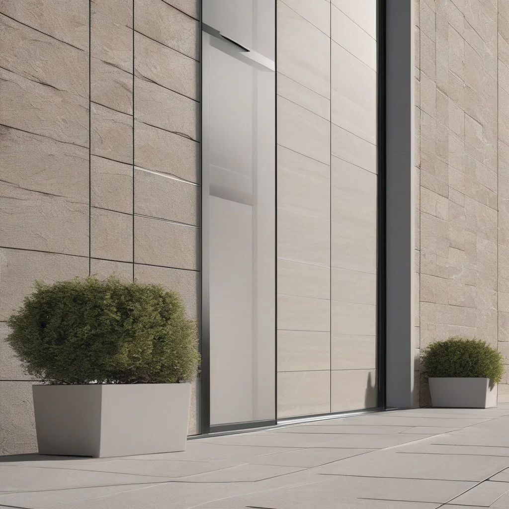 Porcelain stoneware facade enhancing modern exterior