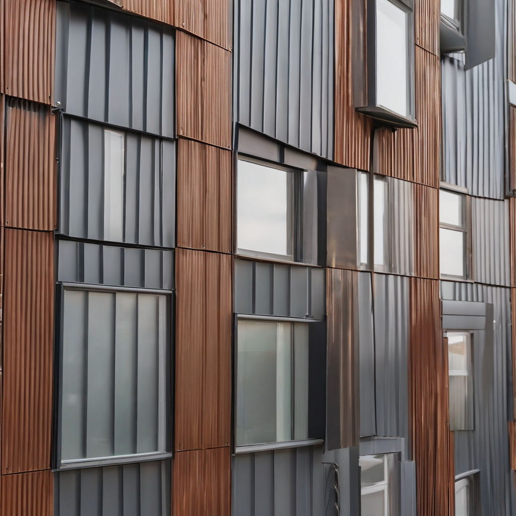 Sleek metal siding in a contemporary setting