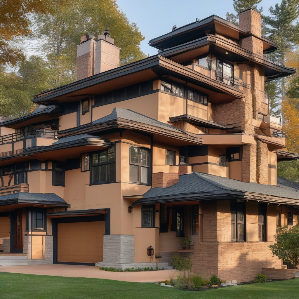 Wright-inspired interior space