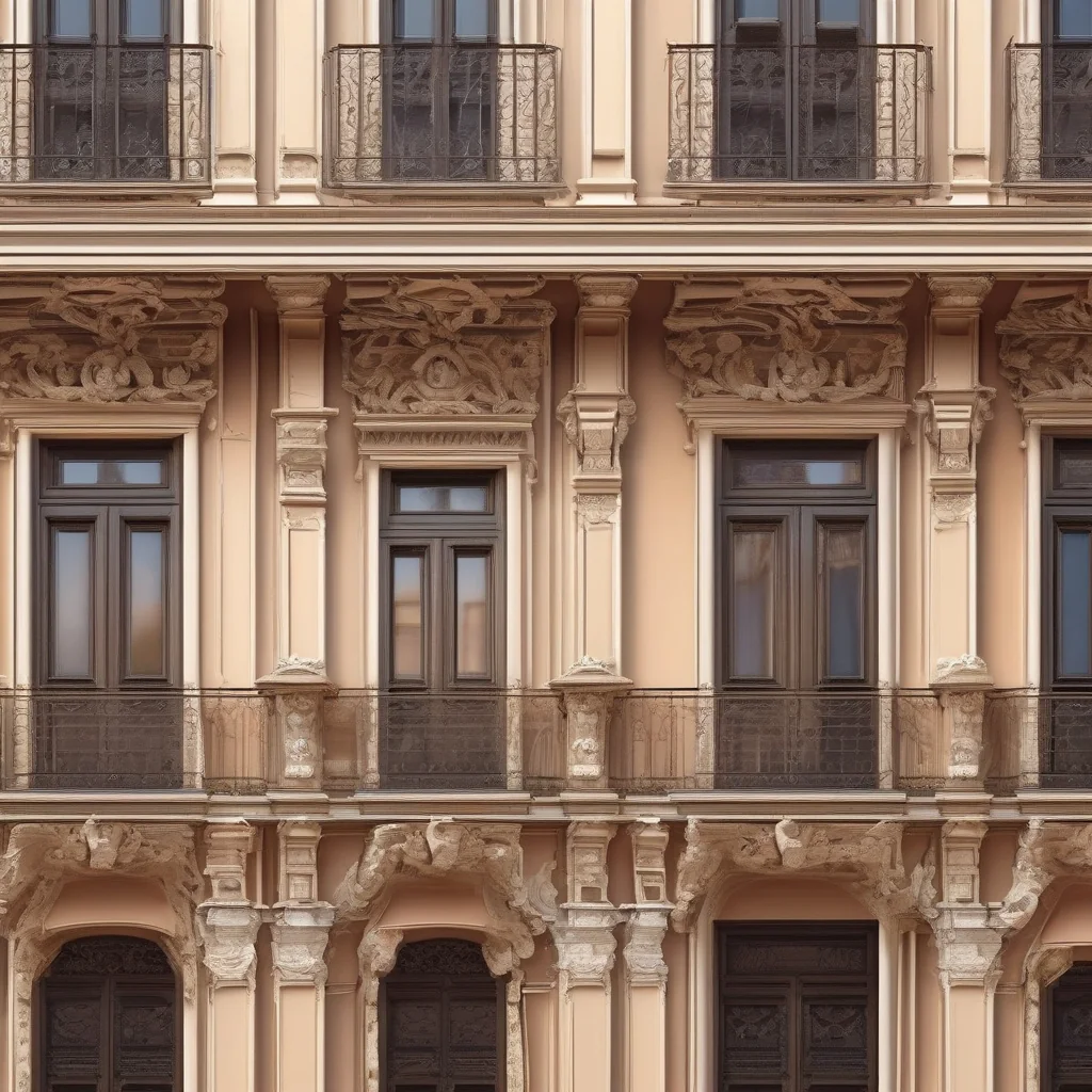 Initial planning stage for an antique-inspired exterior Exterior renovation concept for a classical house facade