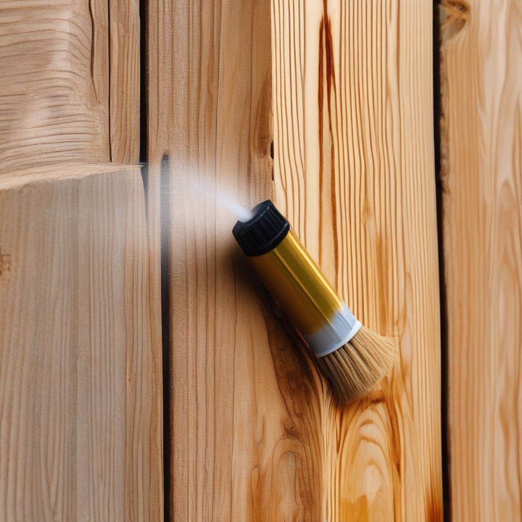 Wood sealant application