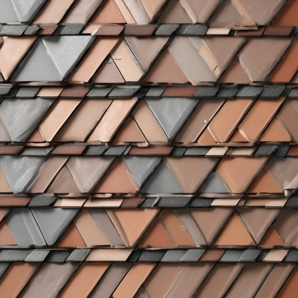 Facade tile installation in progress with visible metal fasteners