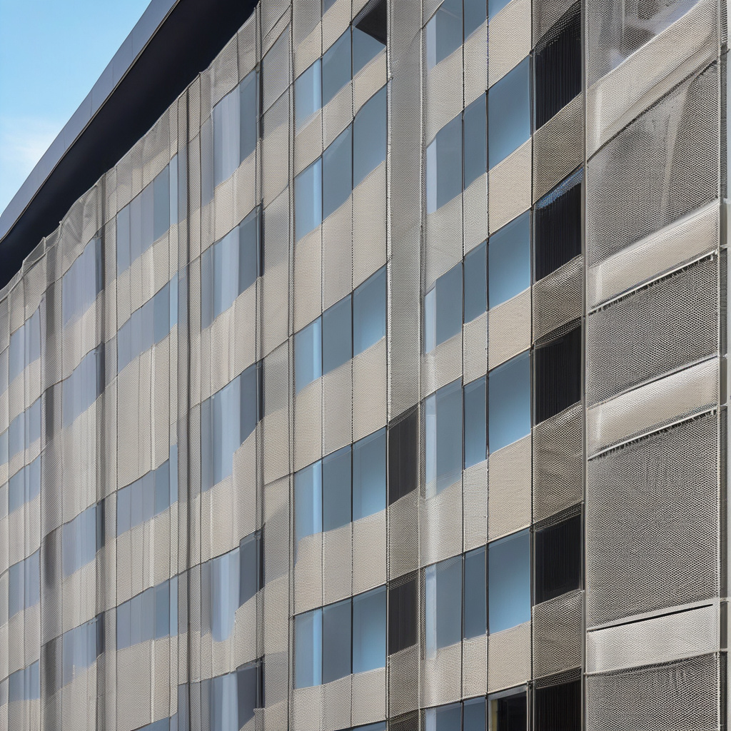 Innovative mesh facade enhances building aesthetics Facade design with mesh elements