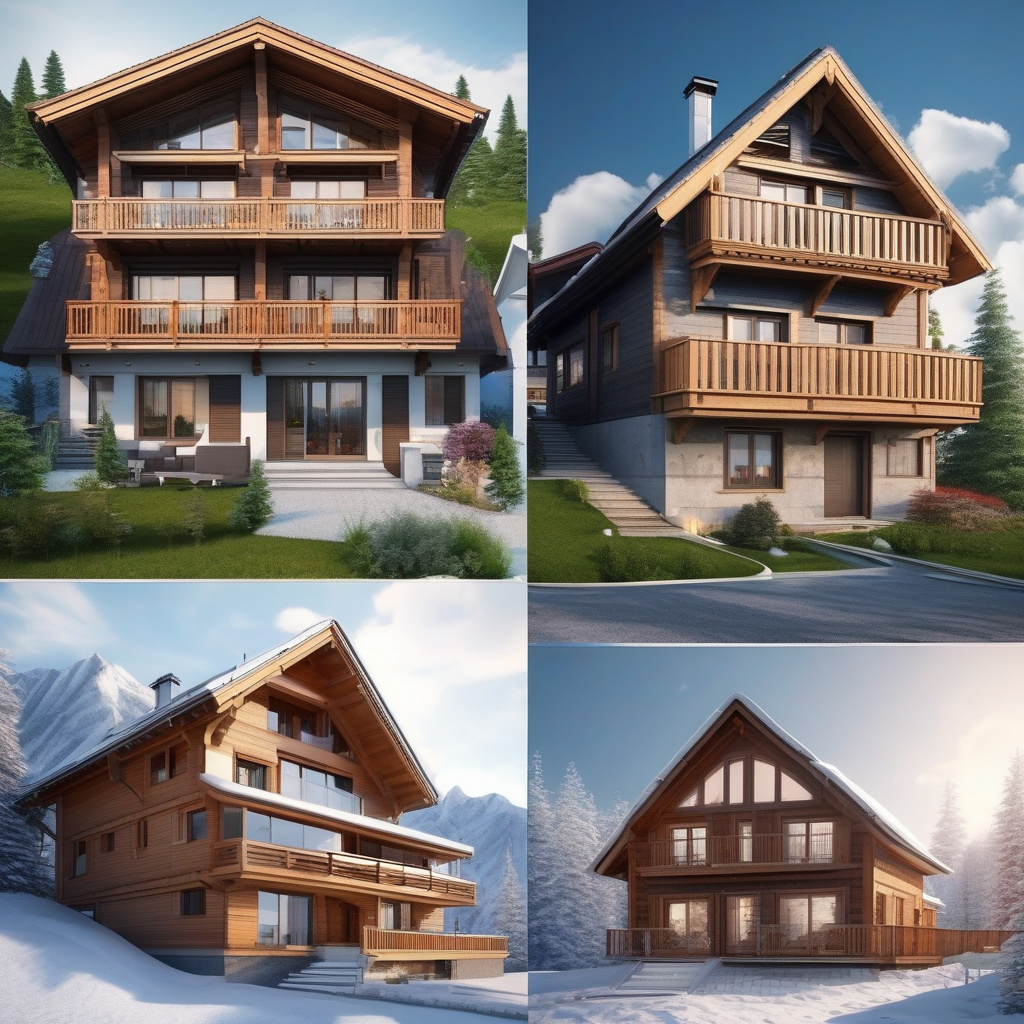 Chalet-style home with modern elements